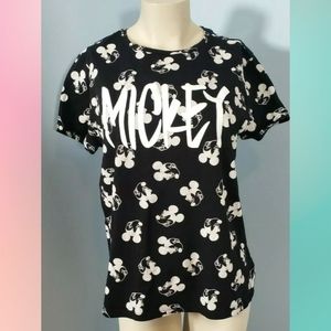 DISNEY Primark Black s/s Mickey Mouse Shirt M